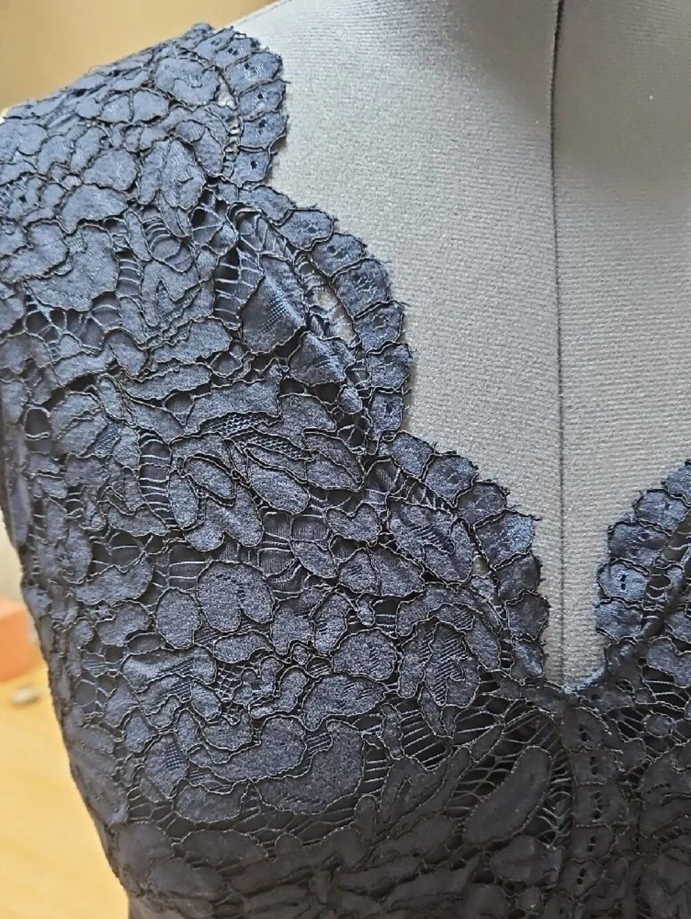 Donna Karan Navy Color Lace Sheath Dress